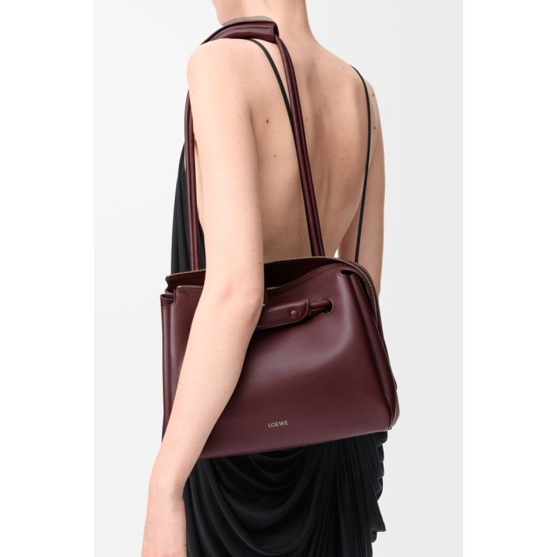 Loewe Small Madrid bag in supple calfskin-Burgundy