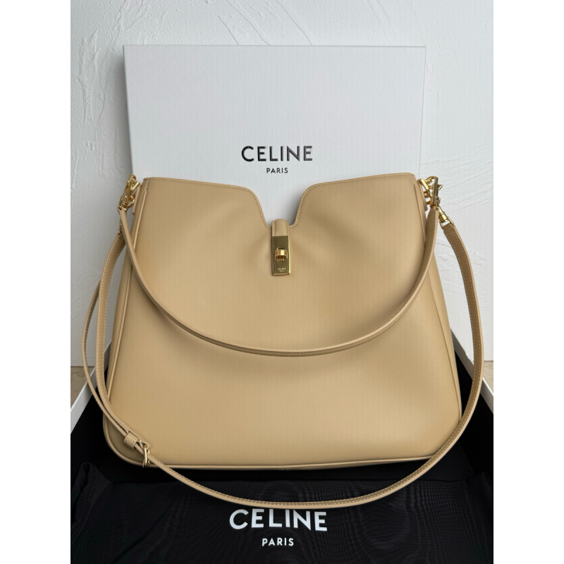 Celine Medium Camille 16 Soft Bag in Smooth Calfskin-Light Sand