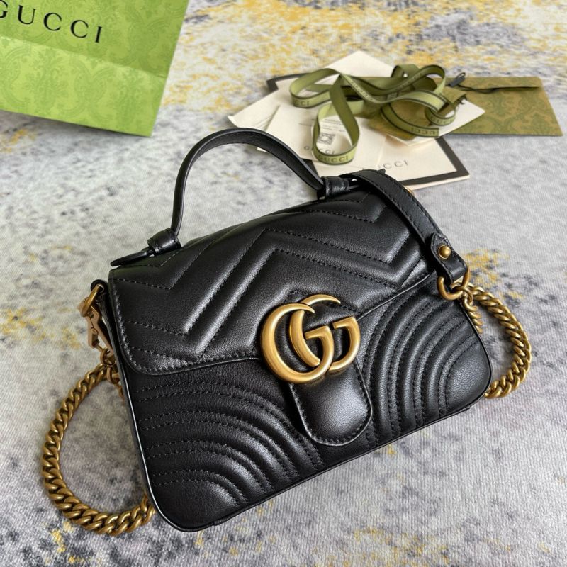 Gucci Marmont kleine Tasche-Schwarz