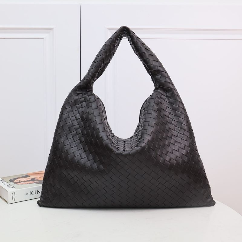 Bottega Veneta Large Hop Shoulder Bag-Chocolate 