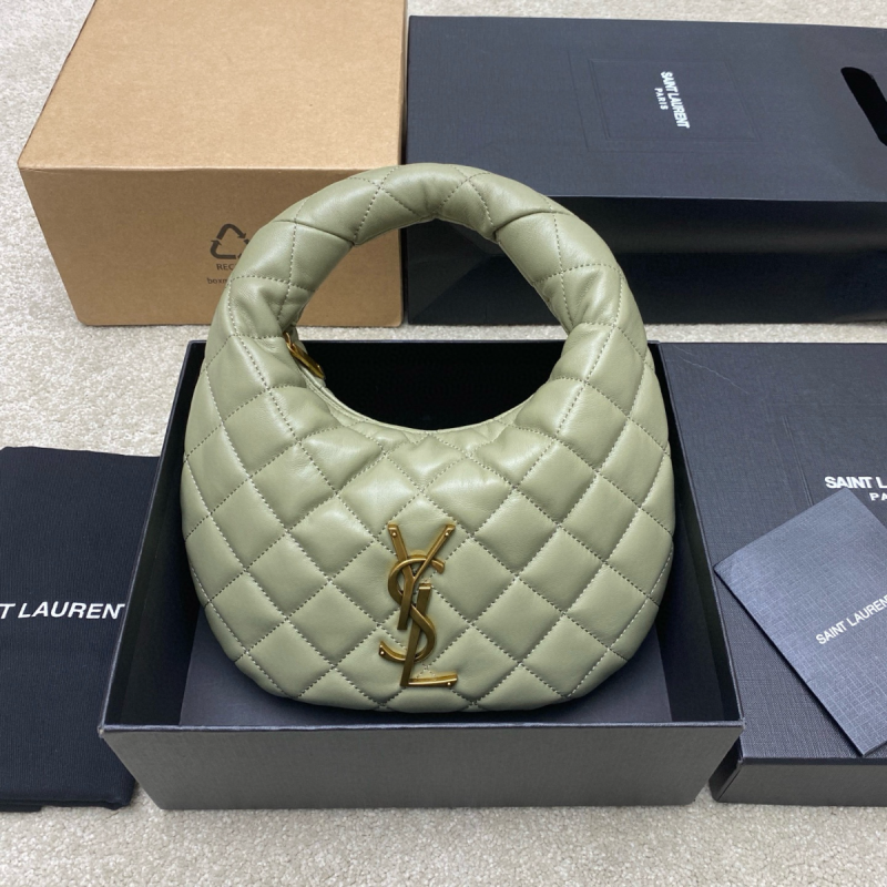 Saint Laurent Icarino in quilted nappa-Moss green