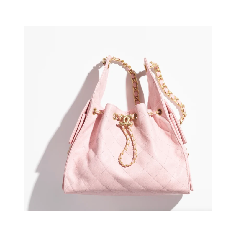 Chanel 25 Small handbag -Pink Grained leather 