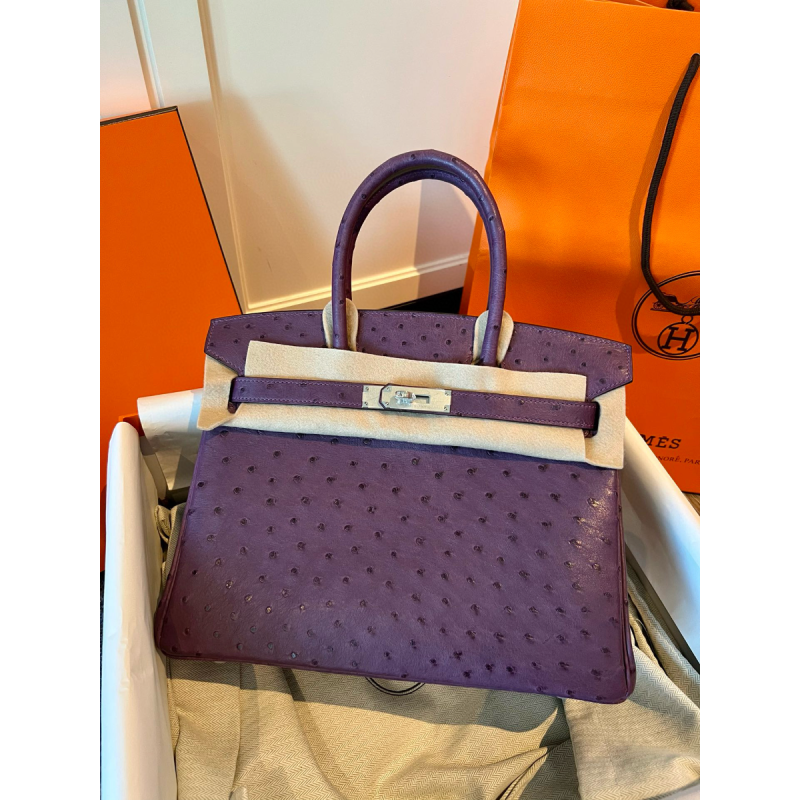 Pre-ordered Birkin 25 / 30  in Ostrich Leather-Purple
