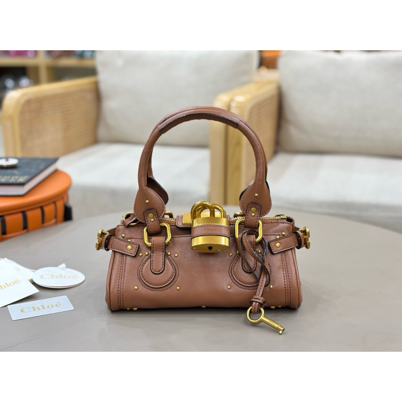 Kleine Tasche von Chloe Paddington-Mustang Brown
