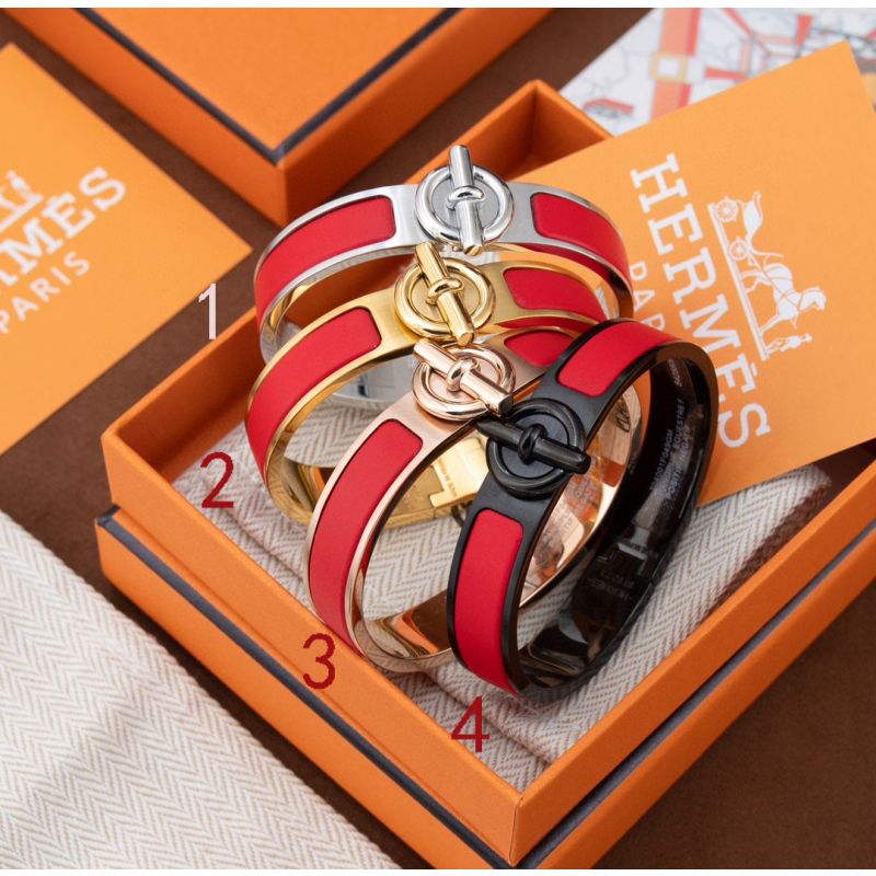 Hermes Clic Genan Bangle-Red