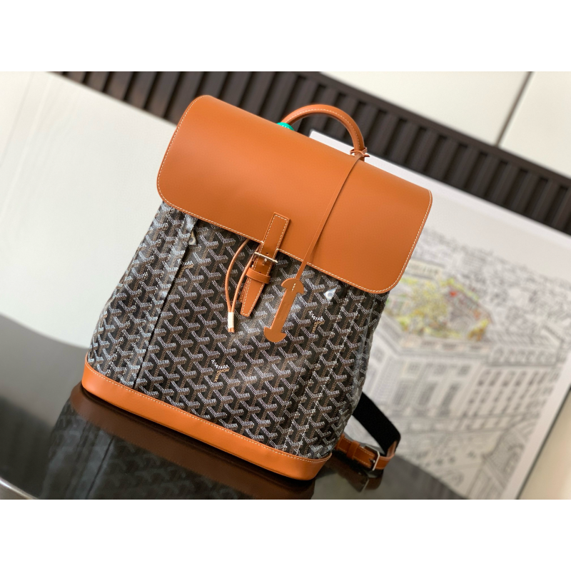 Goyard Alpin MM Backpack-Black/Tan
