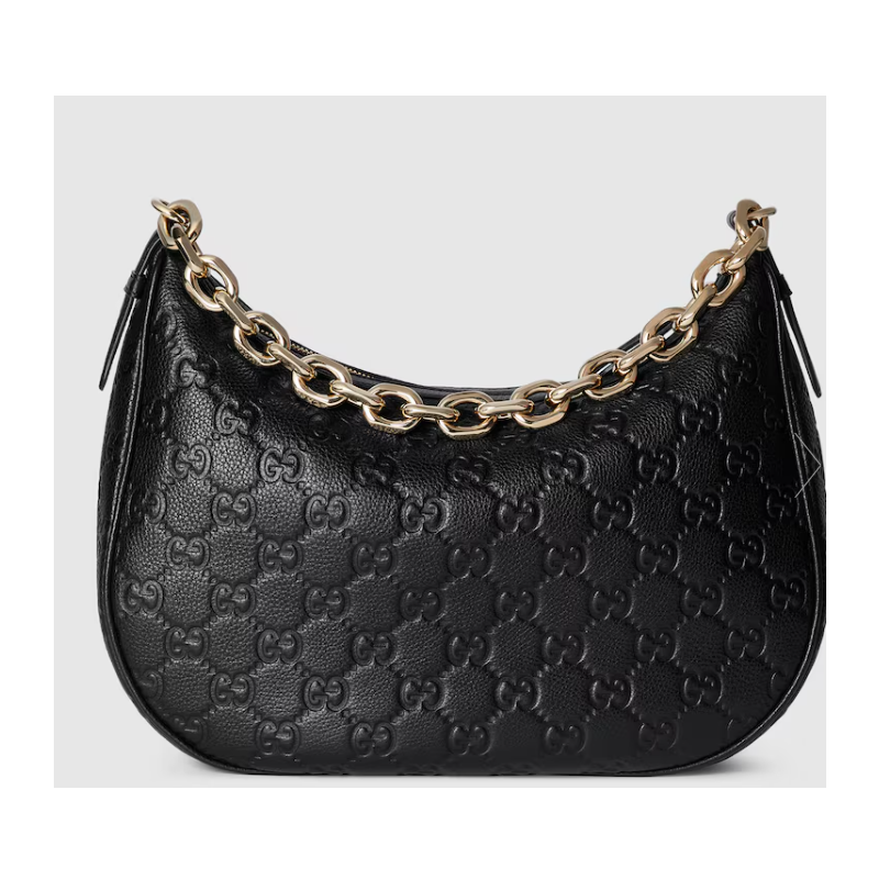 Gucci GG emblem Medium shoulder bag-Black