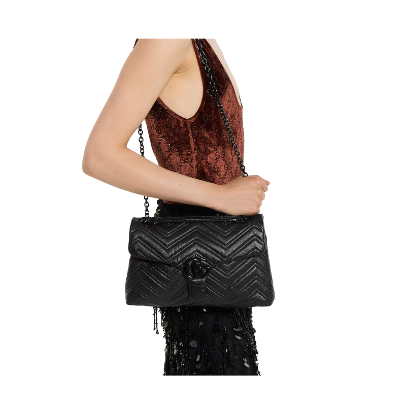 Mittelgro&szlig;e GG Marmont Schultertasche