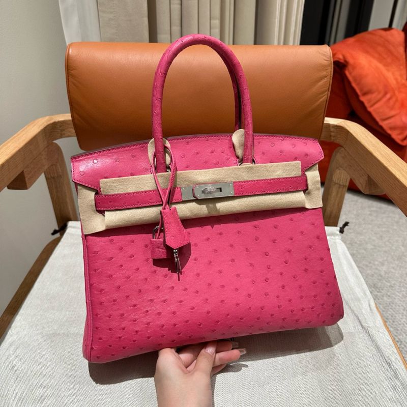 Pre-ordered Birkin 25 / 30  in Ostrich Leather-Rose Tyrien