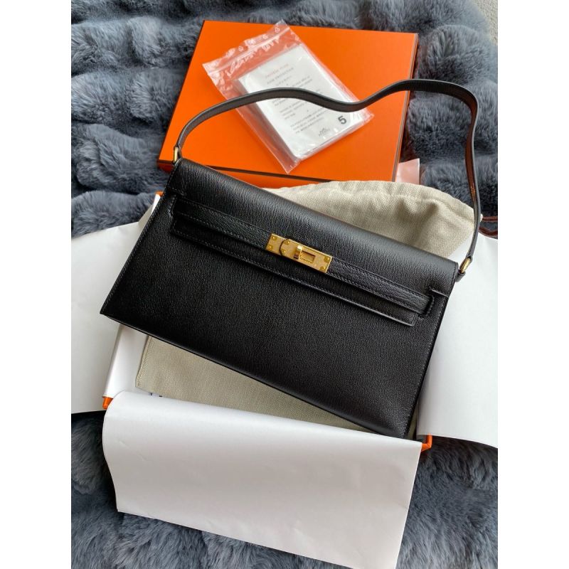 Hermes Kelly Elan Shoulder Bag-Black 