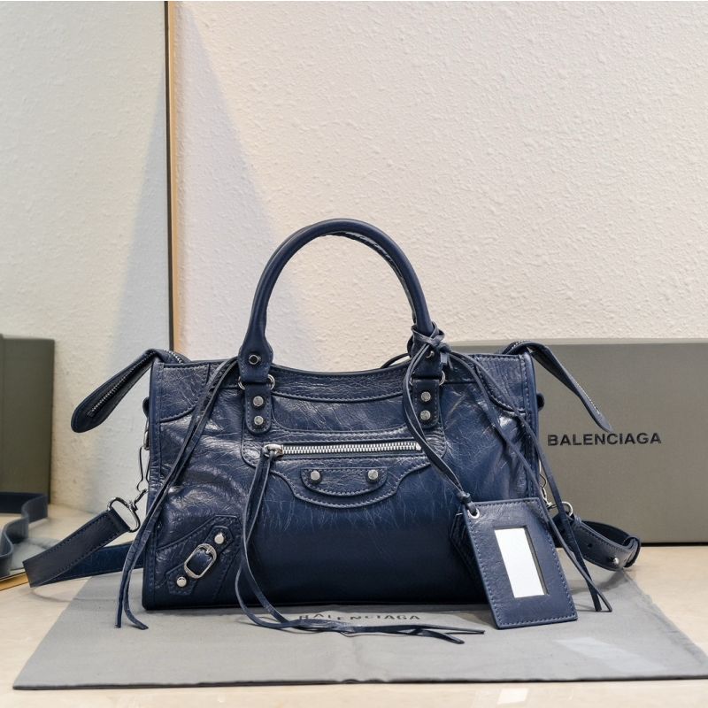 Balenciaga Le City kleine Tasche-Deep blue