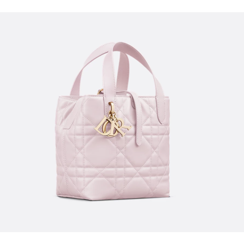 Small Dior Toujours Vertical Tote Bag-Pale pink
